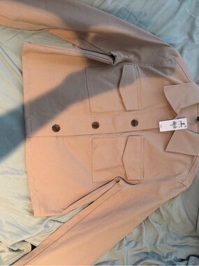 Express Tan Utility Jacket with Front Pockets